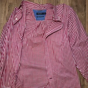 Nautica Red and White Checkered Shirt